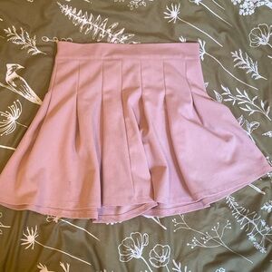 Flared pink skirt